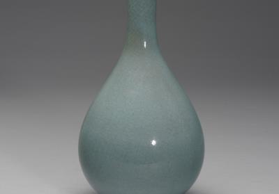 图片[2]-Gall-shaped vase with sky blue glaze, Jun ware, Jin dynasty, 12th century-China Archive